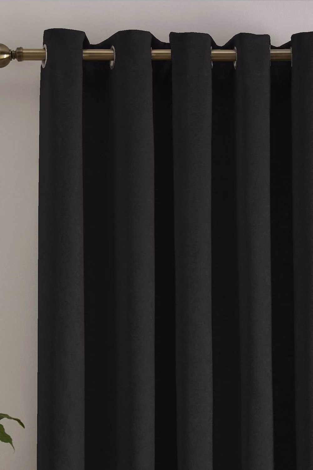 Fusion Strata Black Dim Out Woven Eyelet Single Panel Door Curtain, Width: 168 cm, Height: 214 cm – 2