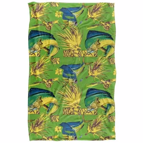 JQ Licensing Dorado Fishing Tiki 2 Super Soft Fleece Snuggle Blanket, Multicolour – 1