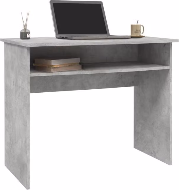 Berkfield Home Modern Writing Desk in Grey, W/D/H: 90 x 50 x 74 cm – 1