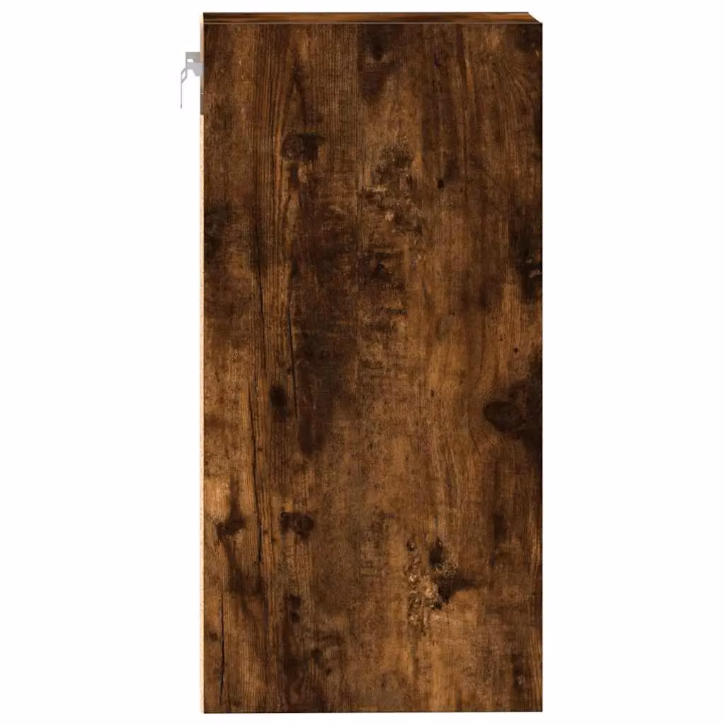 Berkfield Home Wall Mounted Hanging Kitchen Cabinet in Smoked Oak Brown, W/D/H: 40 x 29.5 x 60 cm – 4