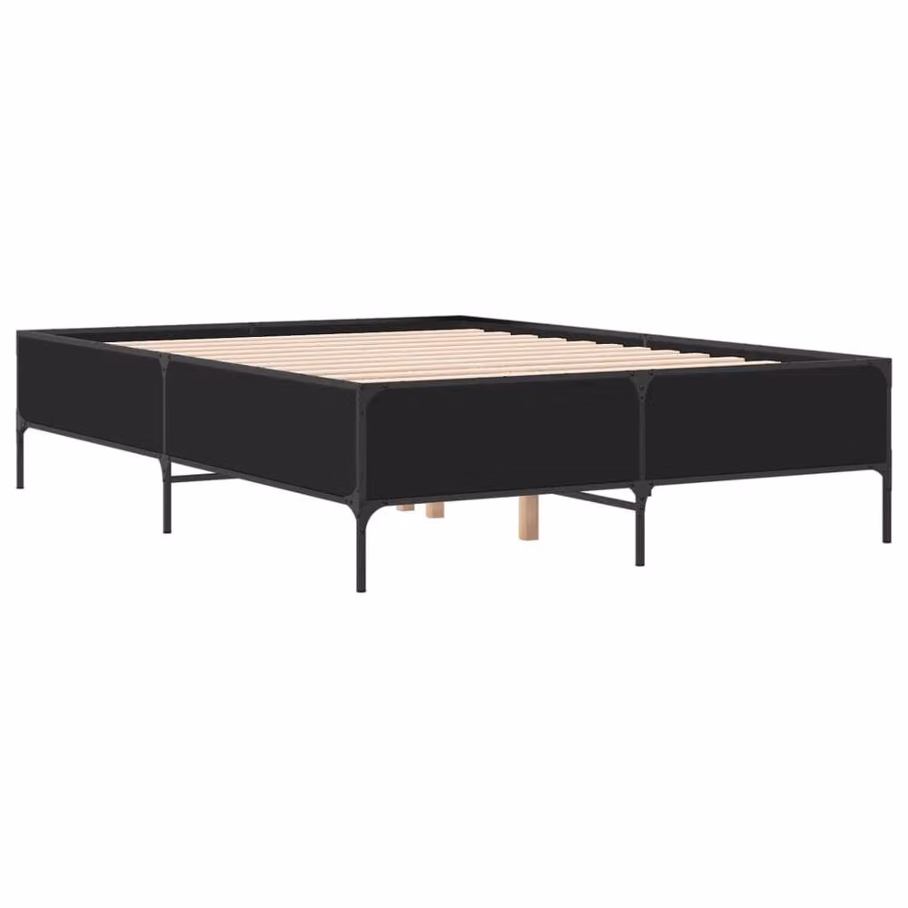 Berkfield Home Black Bed Frame W/D/H: 135 x 190 x 44 cm – 3