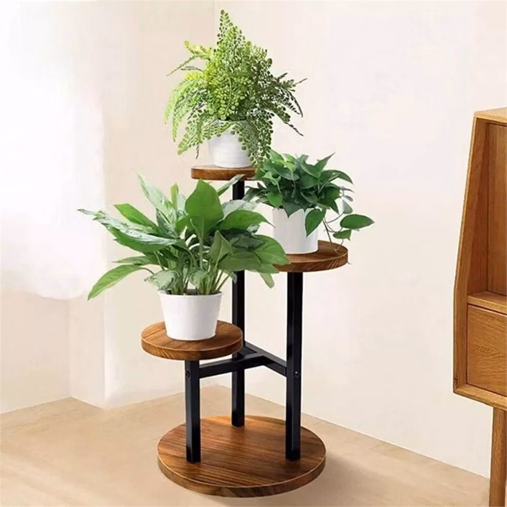 Nordara Brown Wood Indoor Floor Plant Stand – 2