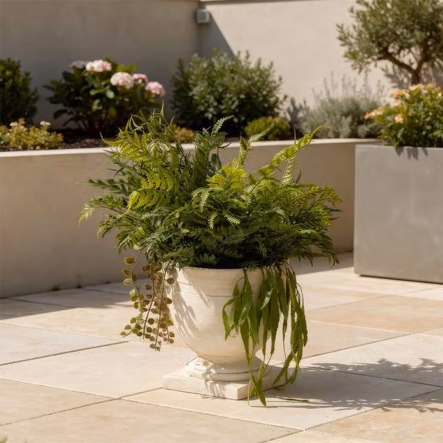 Scottish Everlastings Ltd Green Mixed Fern Potted Urn