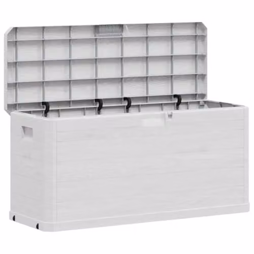 vidaXL Garden Storage Box, 280 L, Grey Plastic