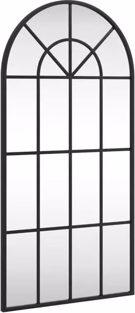 Berkfield Home Arch Wall Mirror in Black, W: 40 cm, H: 80 cm