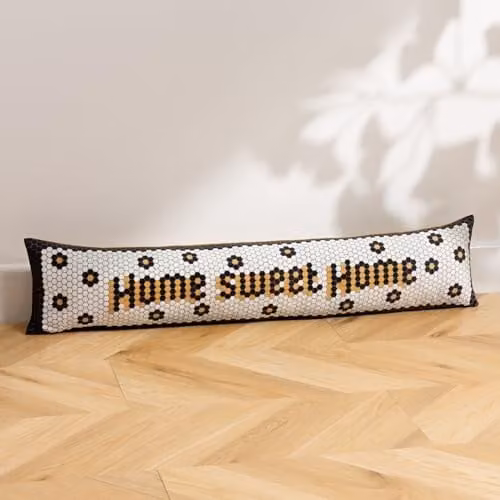 Home Sweet Home Mosaic Message Multicolour Draught Excluder Cover – 1