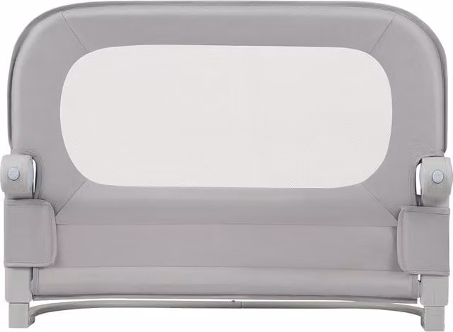 Costway Foldable Long Adjustable Baby Bed Rail Guard in Grey