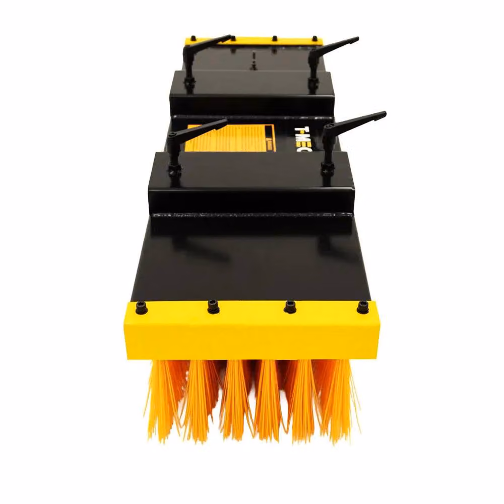 Monstershop Forklift Sweeper Brush in Orange with Steel Construction, W/D/H: 120 x 40 x 28 cm – 3