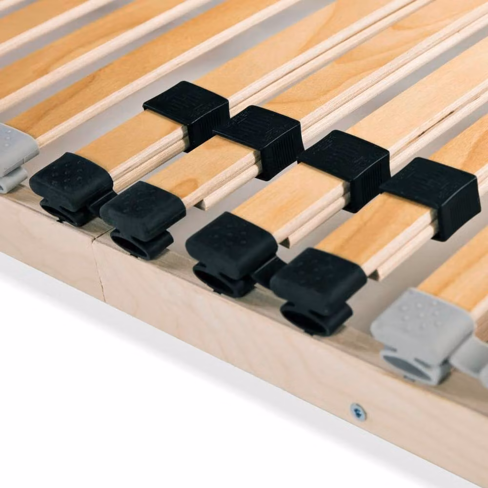Berkfield Home Slatted Bed Base with 28 Ergonomic Multi-Zone Wood Slats, W/D/H: 120 x 200 cm, Beige – 3