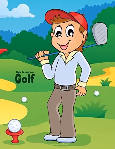 Createspace Golf Colouring Book Volume 1 for Children, Multicolour