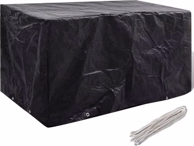 Berkfield Home Water-Repellent Bench Garden Furniture Cover in Black, W/D/H: 180 x 70 x 90 cm – 1