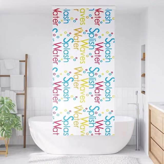 Berkfield Home Shower Roller Blind with Cassette, White, W: 110 cm, H: 240 cm