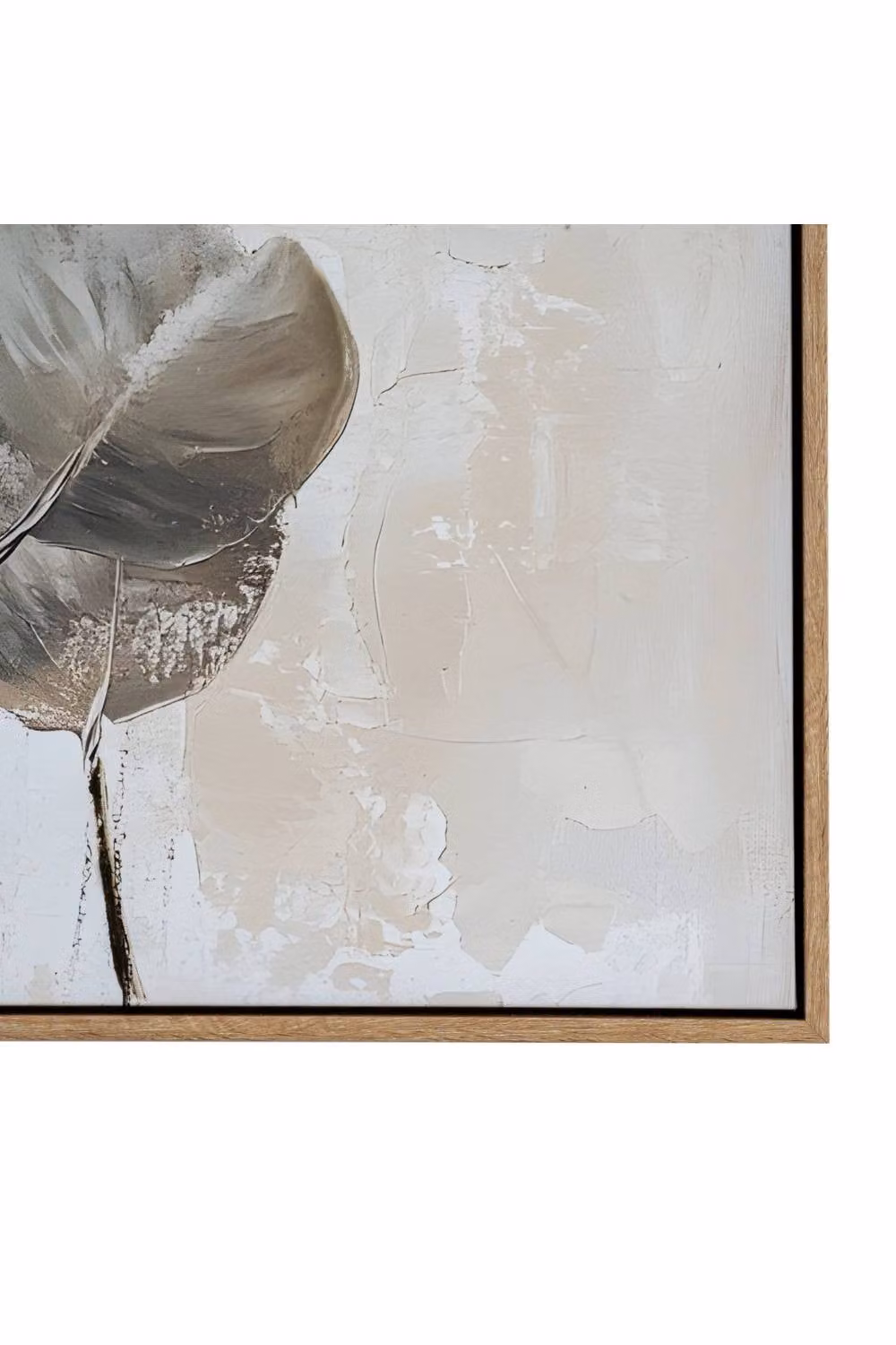 KDMD Silvra Modern Abstract Hand Painted Canvas Wall Art in Brown – 2