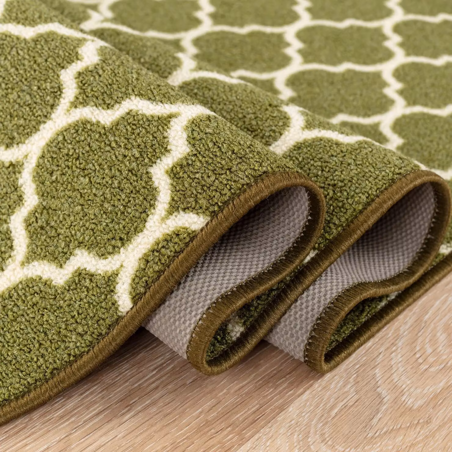 Smart Living Trellis Heavy Duty Non Slip Machine Washable Hallway and Kitchen Door Mat, Green, W: 67 cm x L: 220 cm – 2