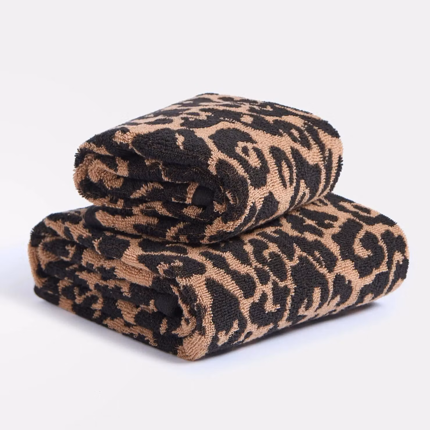 OHS Leopard Print Luxury Cotton Hand Towel, Beige and Multicolour, W/D/H: 80 x 50 x 0.5 cm – 3