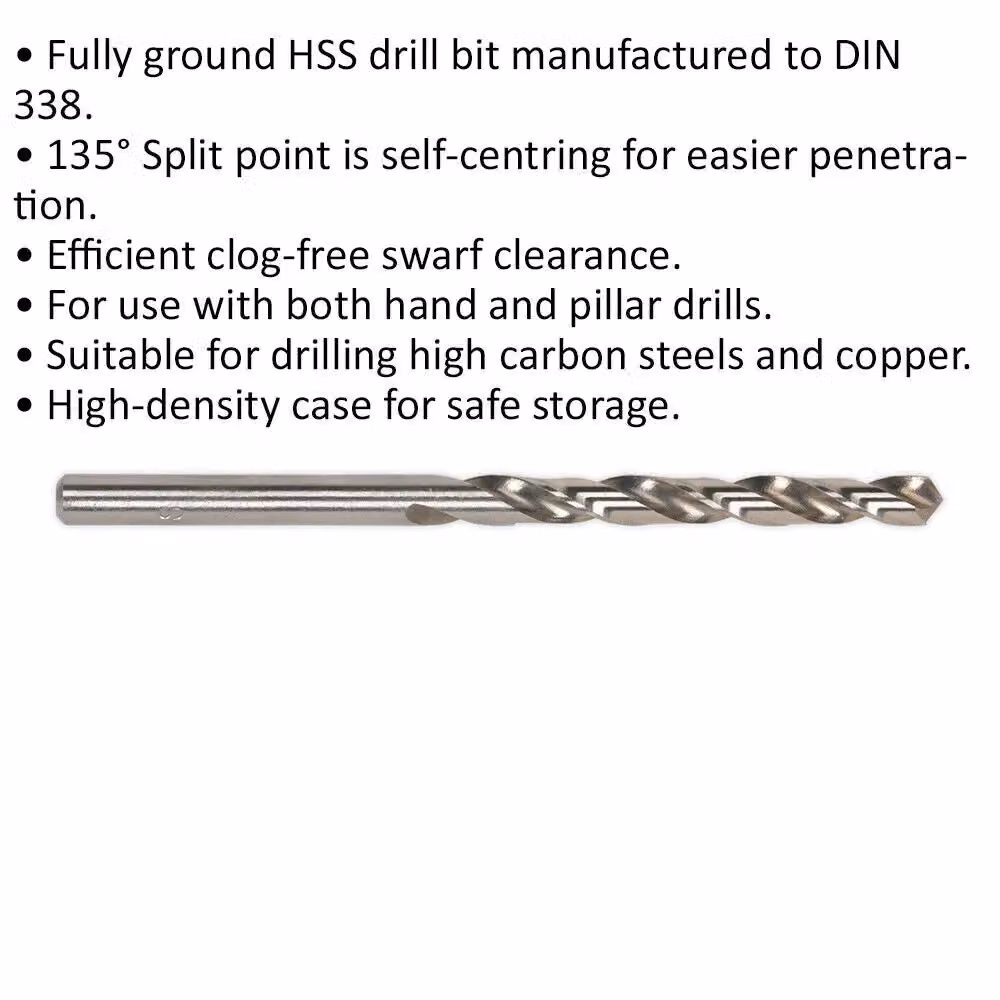 Loops 10 Pack Silver Fully Ground HSS Twist Drill Bits, 3/16 Inch – 2