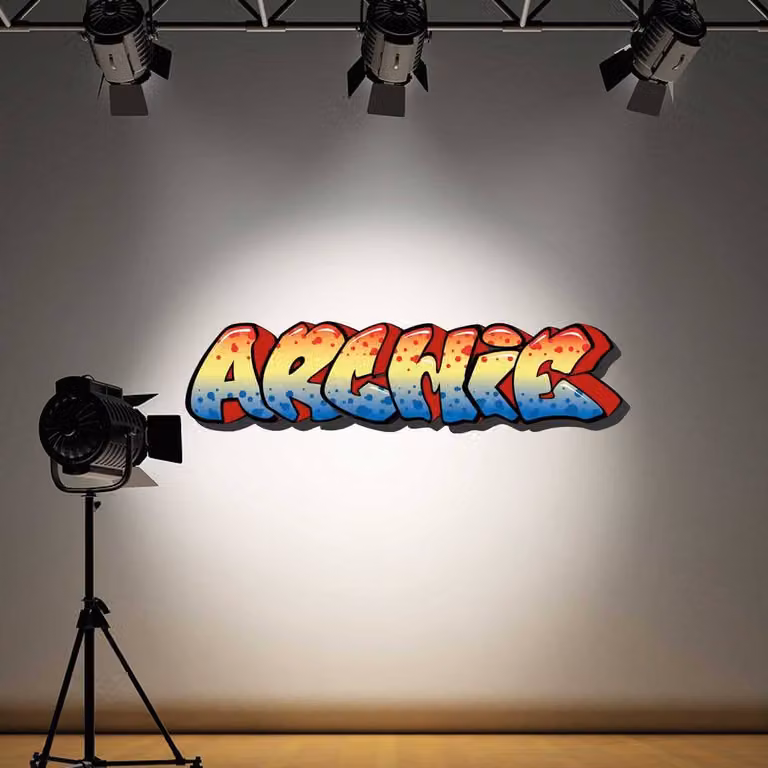 60 SECOND MAKEOVER Personalised Graffiti Name Wall Sticker Decal, Multicolour, Width: 100 cm