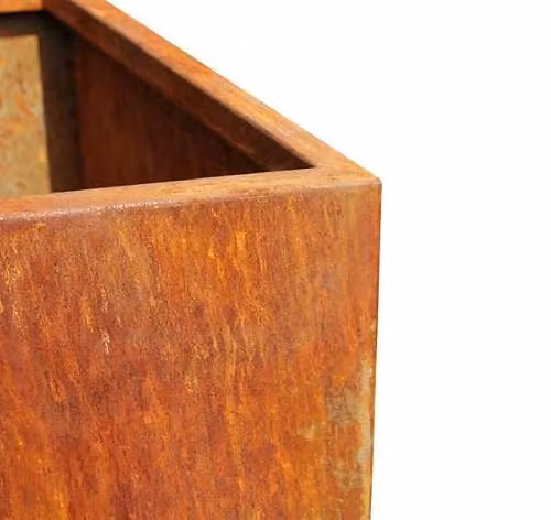 Primrose Corten Steel Tall Planter Tub in Silver and Brown, Height: 75 cm – 2