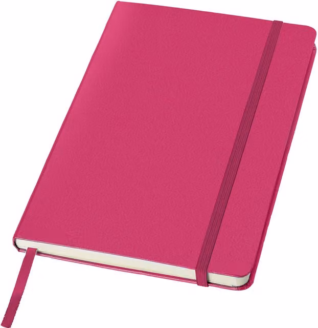 JournalBooks Classic Office Notebook Pack of 2, Pink, A5, Lined, Hardcover Faux Leather