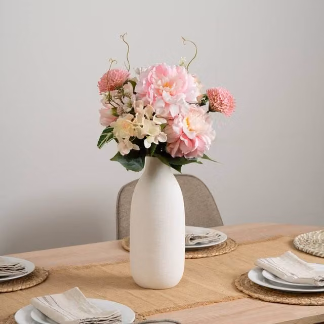 Scottish Everlastings Ltd Pink and Green Hydrangea Bouquet, 45 cm