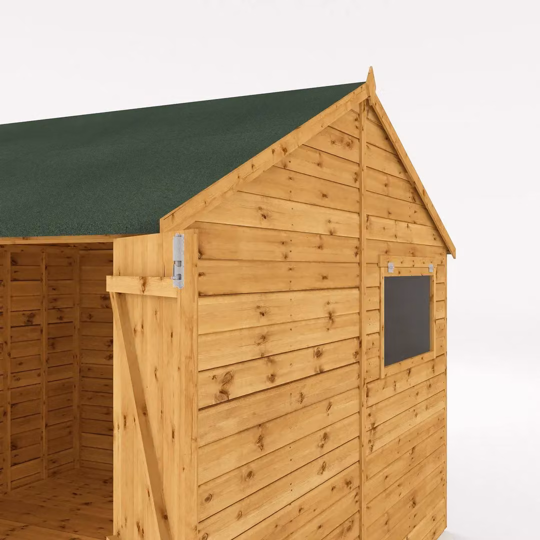 Mercia Premium Shiplap Reverse Apex Workshop in Brown, W: 308.2 cm, D: 322.7 cm, H: 250.3 cm – 2
