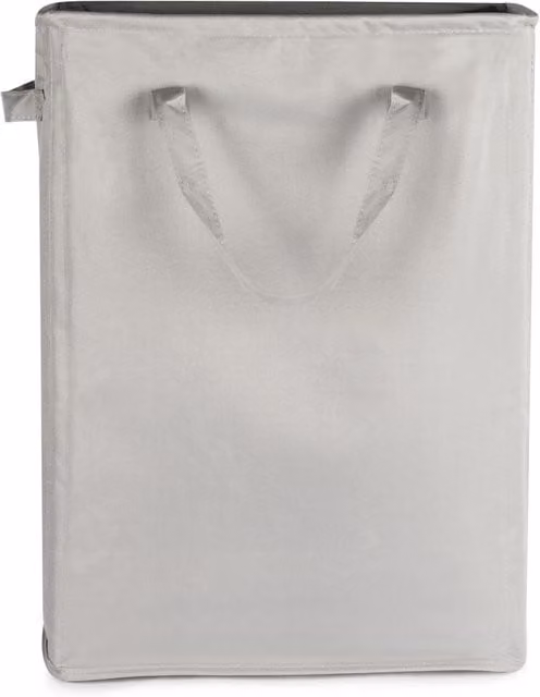 Maison & White 45L Slim Fabric Laundry Basket with Handles, Grey