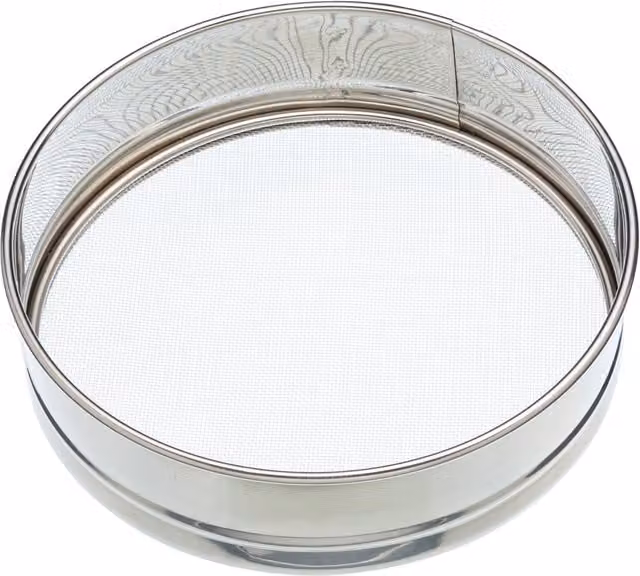 KitchenCraft Stainless Steel Fine Mesh Round Drum Sieve, Silver, Diameter: 20 cm