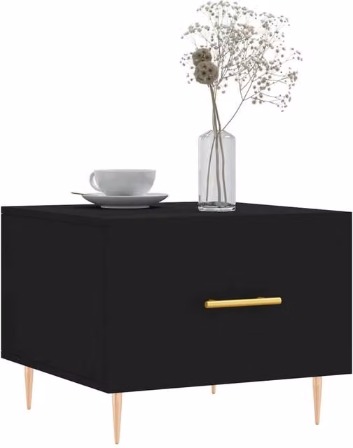 Berkfield Home Black Decorative Square Coffee Table, W/D/H: 50 x 50 x 40 cm – 1