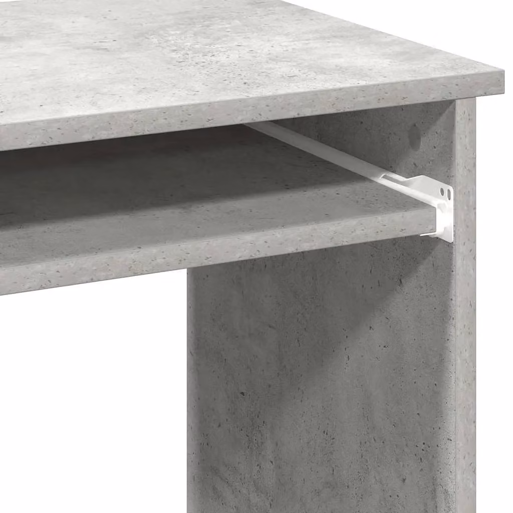 Berkfield Home Computer Desk with Shelves in Concrete Grey, W/D/H: 84 x 40 x 78 cm – 5