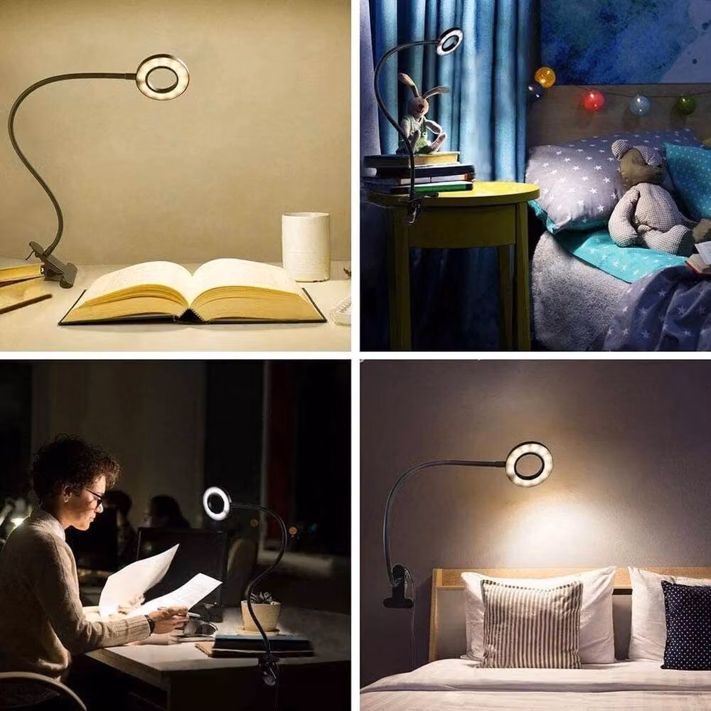 EONLION 48 LED USB Clip On Flexible Desk Light in Black – 2