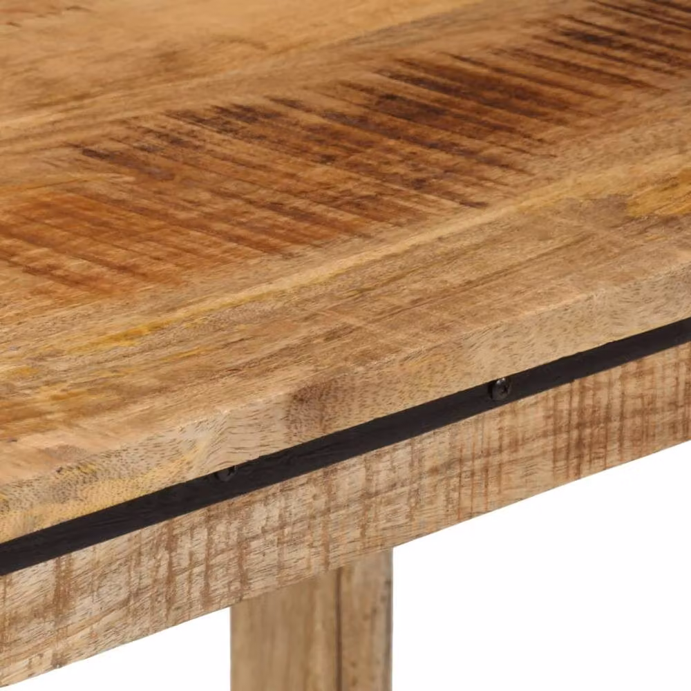 Berkfield Home Brown Solid Mango Wood Rectangular Dining Table W/D/H: 110 x 55 x 75 cm – 4