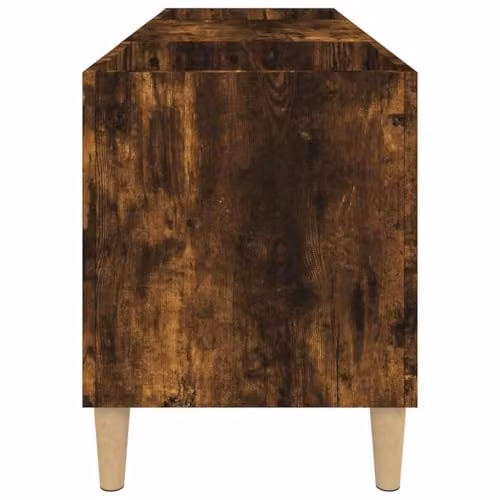 vidaXL Mid-Century Record Cabinet in Smoked Oak Brown, W/D/H: 121 x 38 x 48 cm – 3