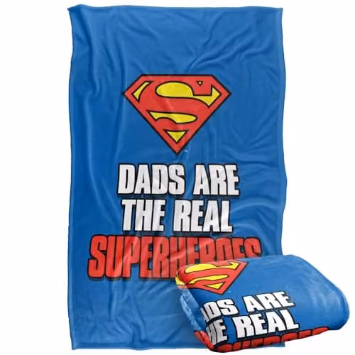 Warner Bros. Superman Super Soft Silky Touch Fleece Throw Blanket, Multicolour, W/D/H: 91 x 147 cm
