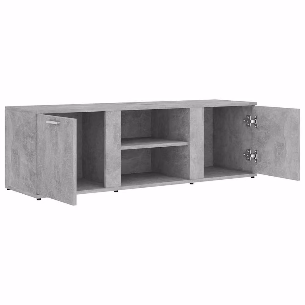 Berkfield Home TV Cabinet in Concrete Grey, W/D/H: 120 x 34 x 37 cm – 4