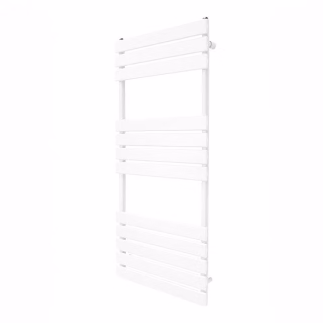 Monstershop White Steel Flat Panel Towel Radiator, Width: 50 cm