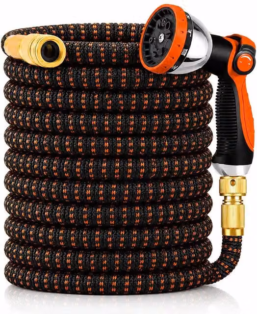 KORVIXA Heavy Duty Expandable Flexible Garden Water Hose, Multicolour, 22.86 m – 1