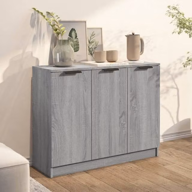 Berkfield Home Modern Grey Sonoma Sideboard in Matt Engineered Wood W/D/H: 90.5 x 30 x 70 cm – 1