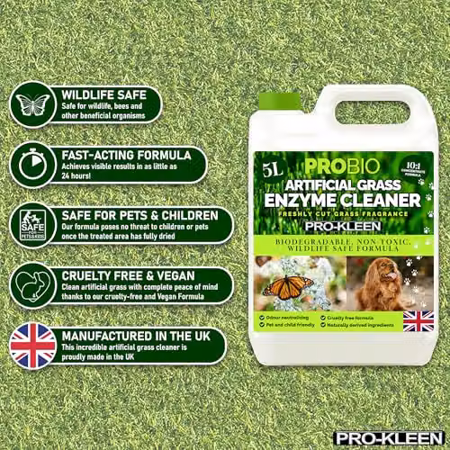 Pro-Kleen ProBio Artificial Grass Cleaner Probiotic Based Deodoriser and Odour Eliminator, Fresh Cut Grass Fragrance, 3 x 5 l – 2