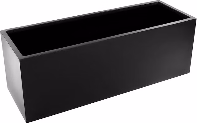 Primrose Fibreglass Trough Planter in Matte Black