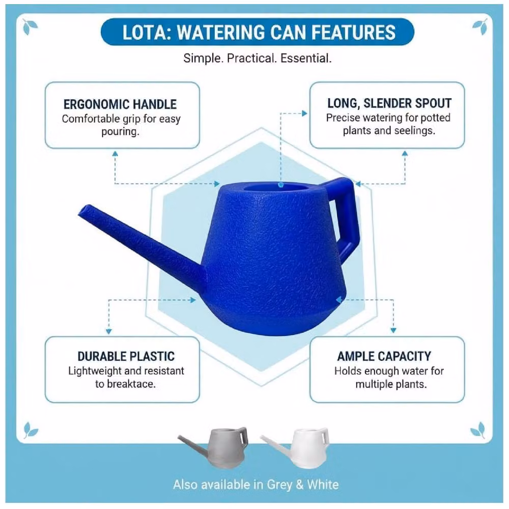 BARGAINS-GALORE Set of 2 Multicolour Plastic Watering Jugs and Cleaning Pots – 5
