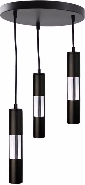 Netlighting Magnum Cluster Pendant Ceiling Light in Black and Silver, 30 cm, 3x GU10