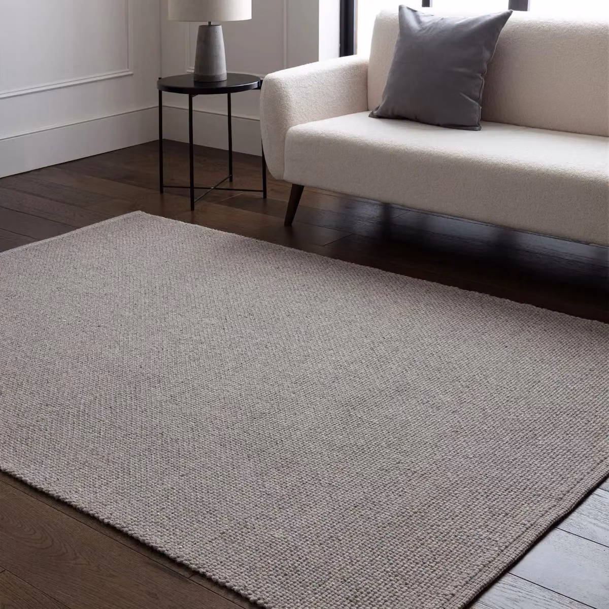 The Rug Shop UK Grey Modern Hand Made Plain Rectangular Area Rug W: 200 cm, D: 290 cm – 2