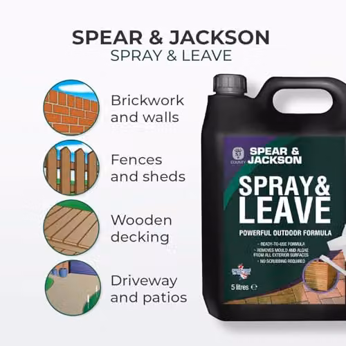 Coopers of Stortford Spear and Jackson Spray and Leave Patio Cleaner with Hand Sprayer, 5 l – 5