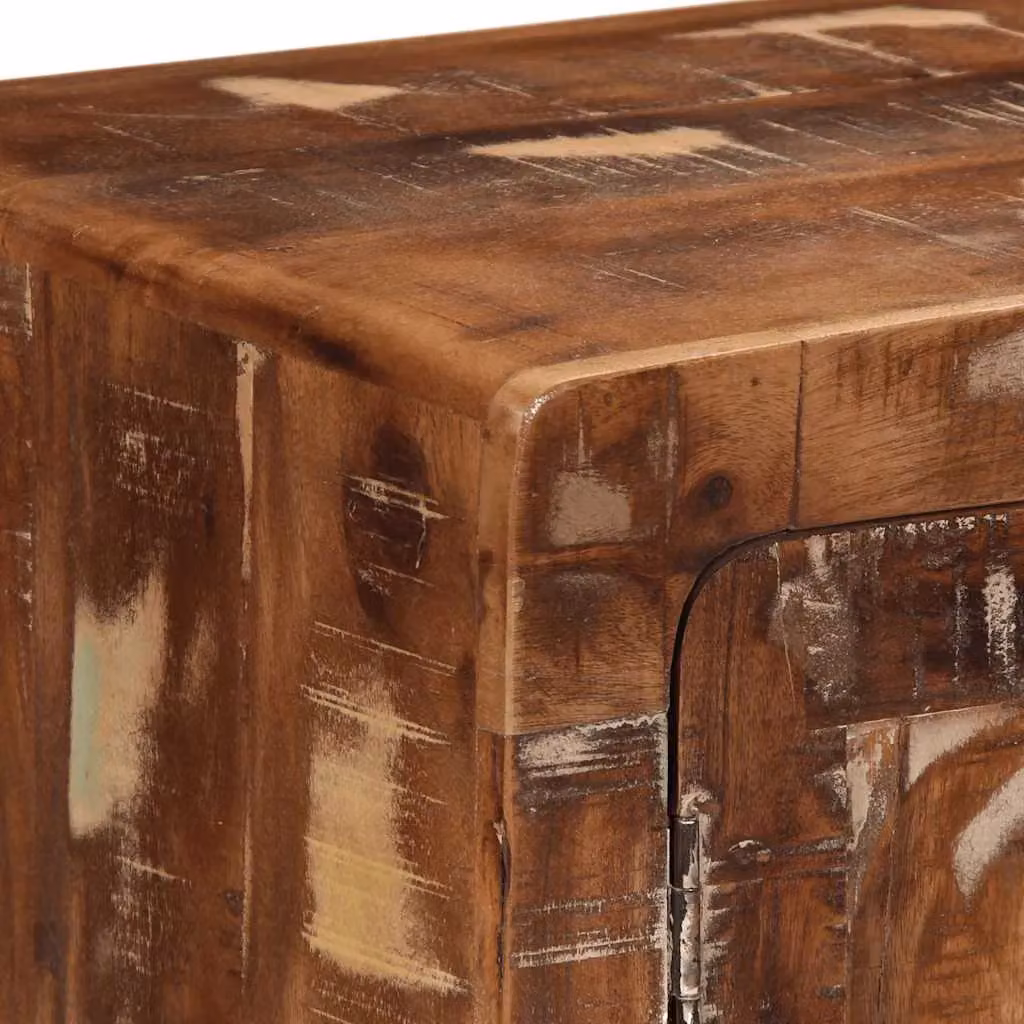 Berkfield Home Rustic Reclaimed Solid Wood TV Cabinet in Brown, W/D/H: 105 x 46 x 32 cm – 4