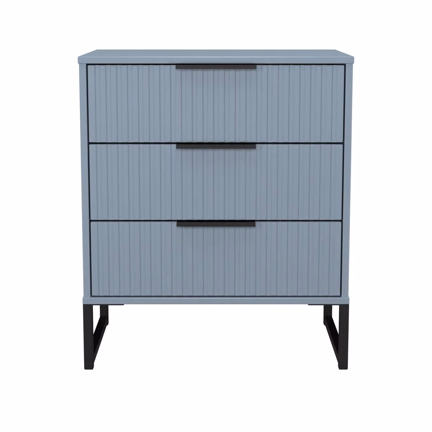 Ready Assembled 2 U Menai 3 Drawer Chest in Light Blue – 2