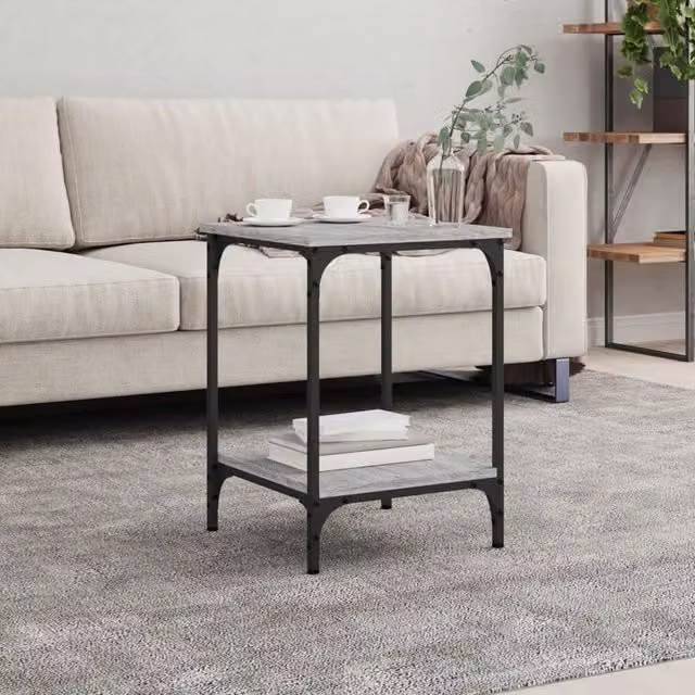 Berkfield Home Grey Sonoma Coffee Table W/D/H: 40 x 40 x 55 cm