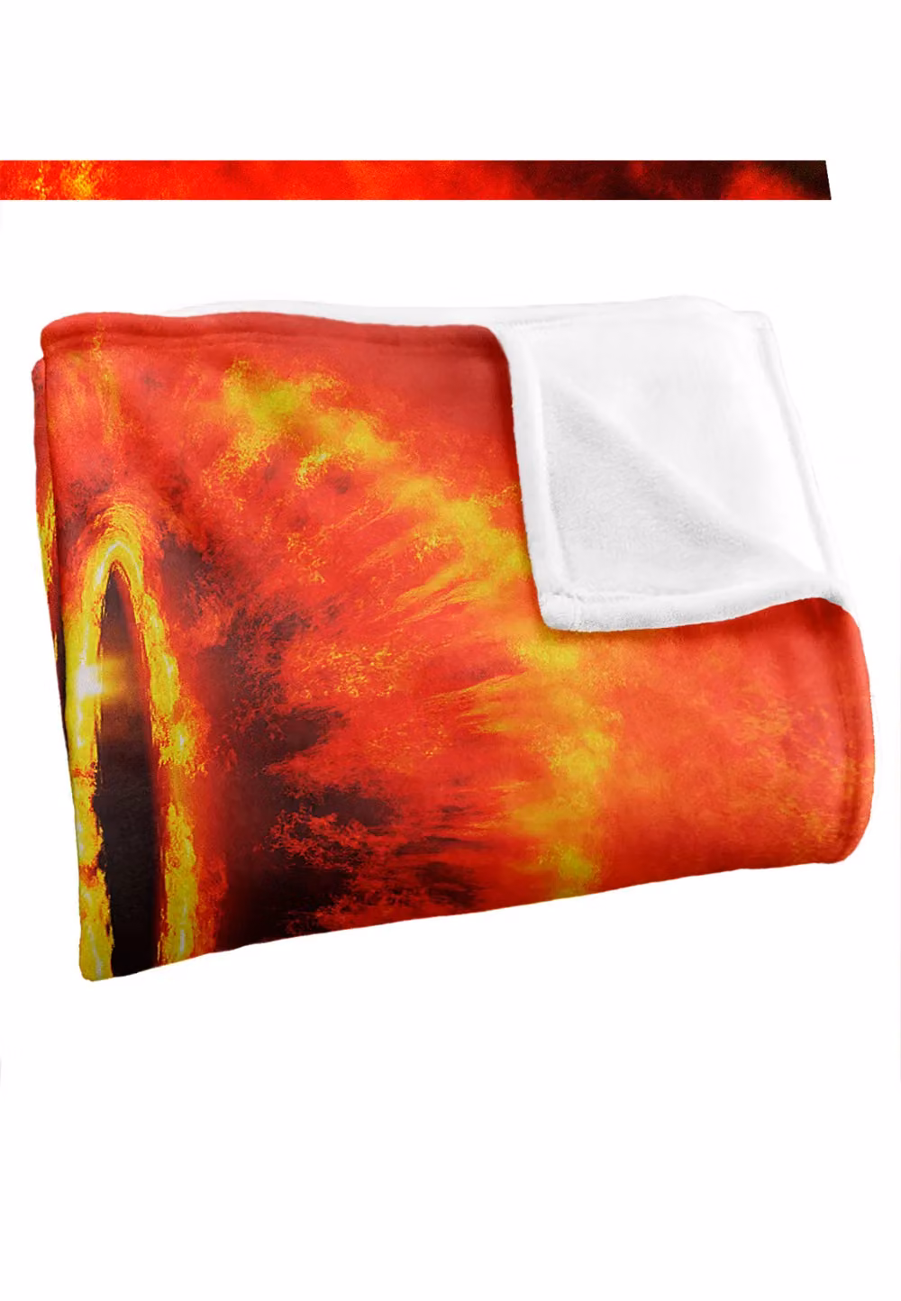 Lord of the Rings Eye of Sauron Super Soft Silky Touch Throw Blanket, White, W: 152 cm, D: 127 cm – 3