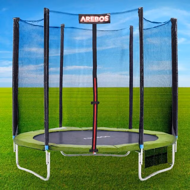 AREBOS Light Green PVC Trampoline Safety Pads for 15ft Trampolines
