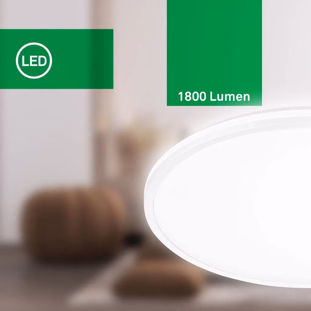 Briloner Modern LED Ceiling Panel Light, White, W/D/H: 33.5 x 33.5 x 6 cm – 2