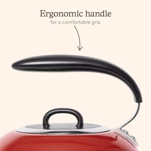 Haden Jersey Stainless Steel Electric Kettle in Red, 1.5L, with PID Control and Auto Shut-off – 5